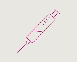 Hypodermic needle for clerotherapy icon