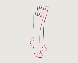  Simbol cu ciorapi compresivi pentru prevenirea trombozei
